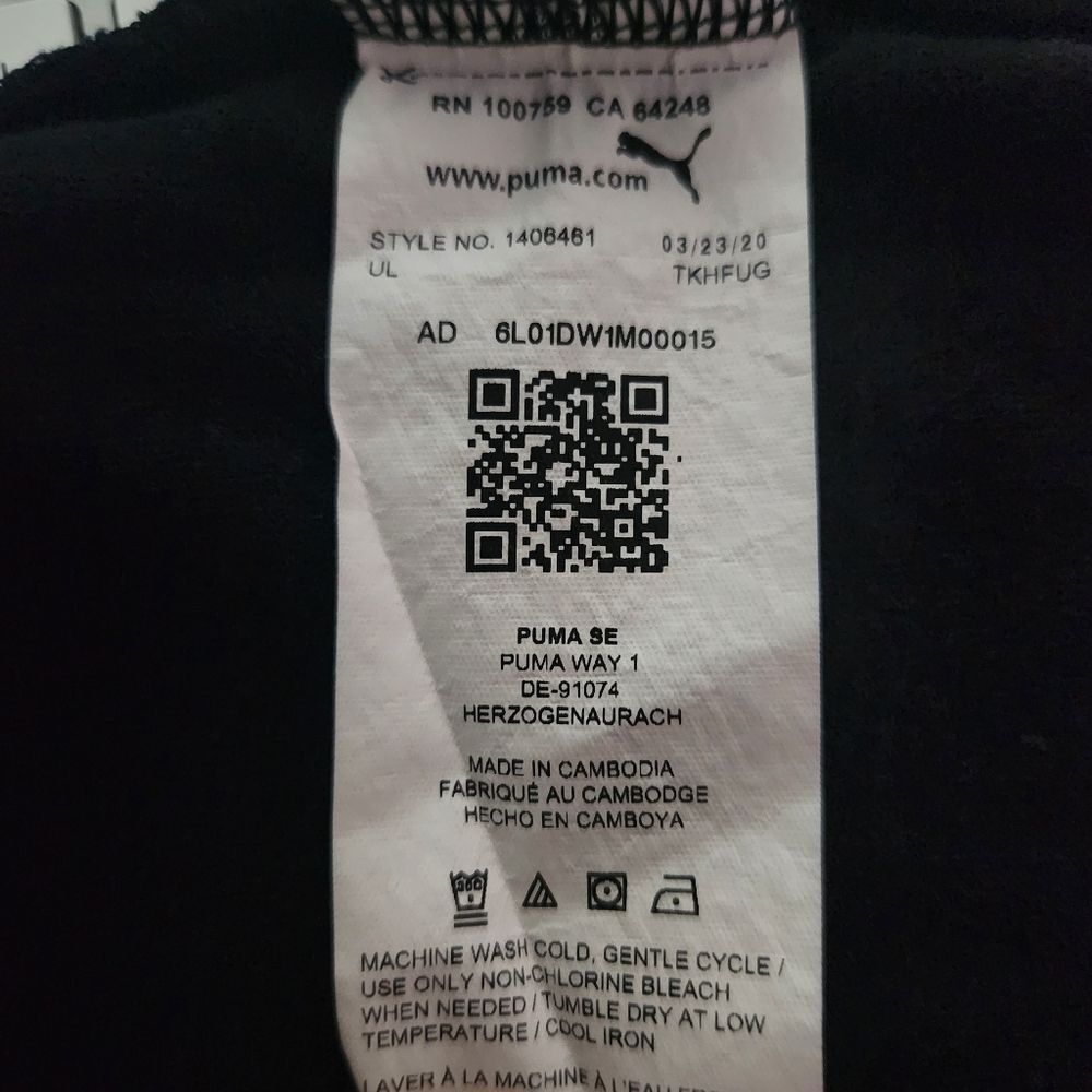 Puma Girls T-shirt Black Pink Crewneck Short Sleeve Sport-Casual Size XS Kids - Picture 5 of 8